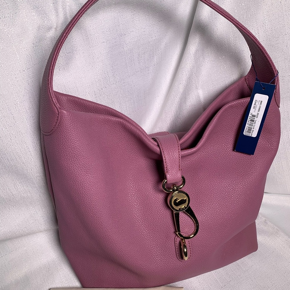 Belvedere Logo Lock Shoulder Bag in Mauve